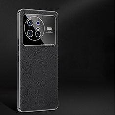 Soft Luxury Leather Snap On Case Cover JB2 for Vivo X80 5G Black