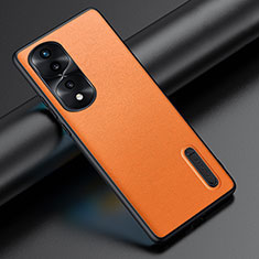 Soft Luxury Leather Snap On Case Cover JB3 for Huawei Honor 70 Pro 5G Orange
