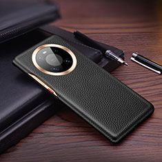 Soft Luxury Leather Snap On Case Cover L01 for Huawei Mate 40 Pro Black