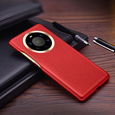 Soft Luxury Leather Snap On Case Cover L01 for Huawei Mate 40 Pro+ Plus Red