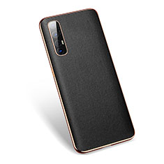 Soft Luxury Leather Snap On Case Cover L01 for Oppo Reno3 Pro Black