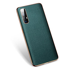 Soft Luxury Leather Snap On Case Cover L01 for Oppo Reno3 Pro Green