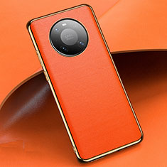 Soft Luxury Leather Snap On Case Cover L02 for Huawei Mate 40 Pro Orange