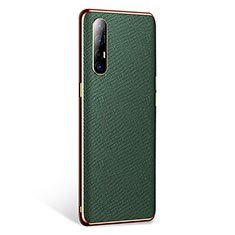 Soft Luxury Leather Snap On Case Cover L02 for Oppo Reno3 Pro Green