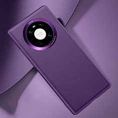 Soft Luxury Leather Snap On Case Cover L03 for Huawei Mate 40 Purple