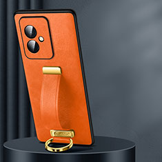Soft Luxury Leather Snap On Case Cover LD1 for Huawei Honor 100 5G Orange