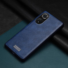 Soft Luxury Leather Snap On Case Cover LD1 for Huawei Honor 50 5G Blue
