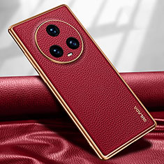 Soft Luxury Leather Snap On Case Cover LD1 for Huawei Honor Magic5 5G Red