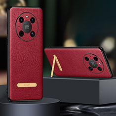 Soft Luxury Leather Snap On Case Cover LD1 for Huawei Mate 40 Pro Red