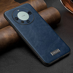 Soft Luxury Leather Snap On Case Cover LD1 for Huawei Mate 60 Pro+ Plus Blue