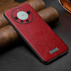 Soft Luxury Leather Snap On Case Cover LD1 for Huawei Mate 60 Pro+ Plus Red