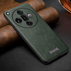 Soft Luxury Leather Snap On Case Cover LD1 for Oppo Find X7 Ultra 5G Green