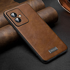 Soft Luxury Leather Snap On Case Cover LD2 for Huawei Honor 100 5G Brown