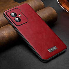 Soft Luxury Leather Snap On Case Cover LD2 for Huawei Honor 100 5G Red