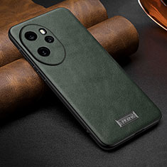 Soft Luxury Leather Snap On Case Cover LD2 for Huawei Honor 100 Pro 5G Green