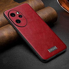 Soft Luxury Leather Snap On Case Cover LD2 for Huawei Honor 100 Pro 5G Red