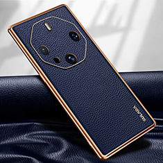 Soft Luxury Leather Snap On Case Cover LD2 for Huawei Mate 60 RS Ultimate Blue