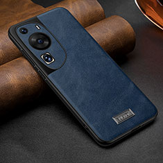 Soft Luxury Leather Snap On Case Cover LD2 for Huawei P60 Art Blue