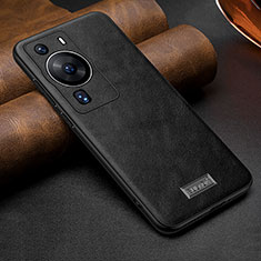 Soft Luxury Leather Snap On Case Cover LD2 for Huawei P60 Black