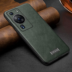 Soft Luxury Leather Snap On Case Cover LD2 for Huawei P60 Green