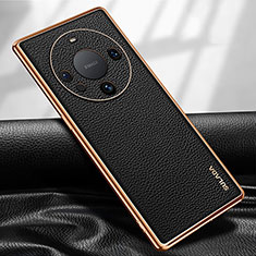Soft Luxury Leather Snap On Case Cover LD3 for Huawei Mate 60 Black