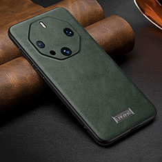 Soft Luxury Leather Snap On Case Cover LD3 for Huawei Mate 60 RS Ultimate Green