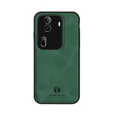 Soft Luxury Leather Snap On Case Cover LS1 for Oppo Reno11 Pro 5G Green