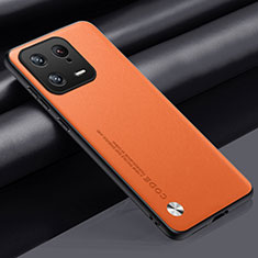 Soft Luxury Leather Snap On Case Cover LS1 for Xiaomi Mi 13 Pro 5G Orange