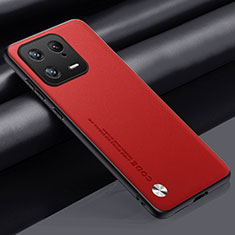 Soft Luxury Leather Snap On Case Cover LS1 for Xiaomi Mi 13 Pro 5G Red