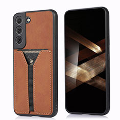 Soft Luxury Leather Snap On Case Cover M02T for Samsung Galaxy S24 5G Brown