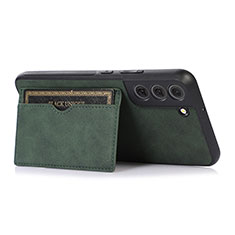 Soft Luxury Leather Snap On Case Cover M04T for Samsung Galaxy S22 5G Green