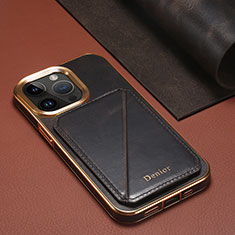 Soft Luxury Leather Snap On Case Cover MT1 for Apple iPhone 15 Pro Max Black