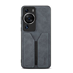 Soft Luxury Leather Snap On Case Cover MT1 for Huawei P60 Pro Gray
