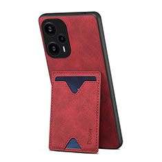 Soft Luxury Leather Snap On Case Cover MT1 for Xiaomi Poco F5 5G Red
