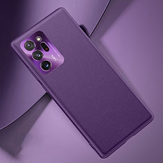 Soft Luxury Leather Snap On Case Cover N01 for Samsung Galaxy Note 20 Ultra 5G Purple