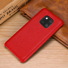 Soft Luxury Leather Snap On Case Cover P01 for Huawei Mate 20 Pro Red