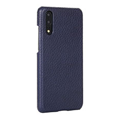 Soft Luxury Leather Snap On Case Cover P01 for Huawei P20 Blue
