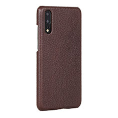 Soft Luxury Leather Snap On Case Cover P01 for Huawei P20 Pro Brown