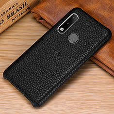 Soft Luxury Leather Snap On Case Cover P01 for Huawei P30 Lite XL Black