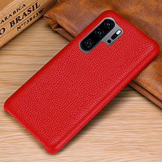 Soft Luxury Leather Snap On Case Cover P01 for Huawei P30 Pro New Edition Red