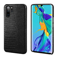 Soft Luxury Leather Snap On Case Cover P02 for Huawei P30 Pro Black