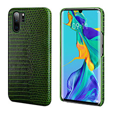 Soft Luxury Leather Snap On Case Cover P02 for Huawei P30 Pro New Edition Green