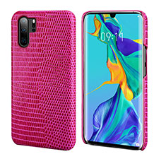 Soft Luxury Leather Snap On Case Cover P02 for Huawei P30 Pro New Edition Hot Pink