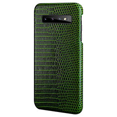 Soft Luxury Leather Snap On Case Cover P02 for Samsung Galaxy S10 5G Green