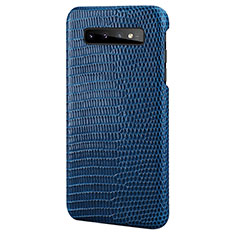 Soft Luxury Leather Snap On Case Cover P02 for Samsung Galaxy S10e Blue