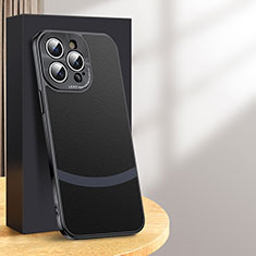 Soft Luxury Leather Snap On Case Cover PD2 for Apple iPhone 15 Pro Max Black