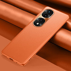 Soft Luxury Leather Snap On Case Cover QK1 for Huawei Honor 70 Pro 5G Orange