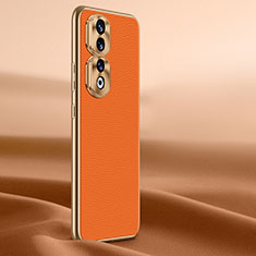 Soft Luxury Leather Snap On Case Cover QK1 for Huawei Honor 90 Pro 5G Orange