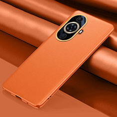 Soft Luxury Leather Snap On Case Cover QK1 for Huawei Nova 11 Pro Orange