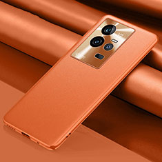 Soft Luxury Leather Snap On Case Cover QK1 for Vivo iQOO 11 5G Orange